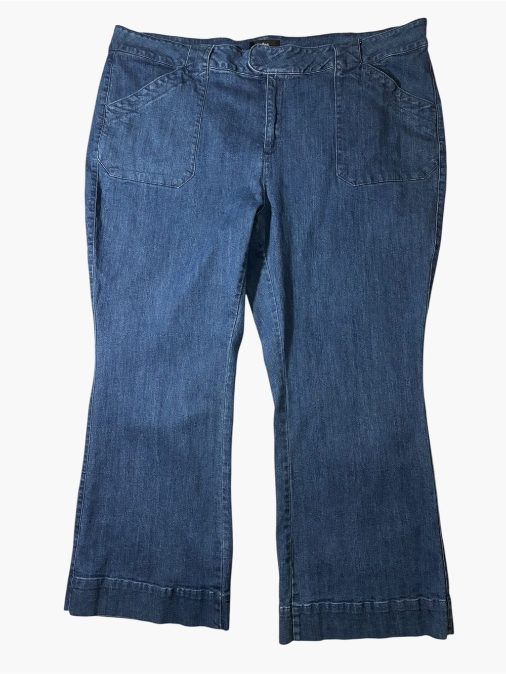 Ellos Wide Leg Jeans Denim Trousers Size 26 Stretch Classic Minimalist Casual